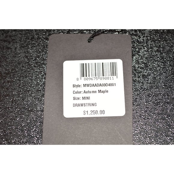 New MCM Milano Maple Leather Mini Contrast Logo Drawstring Crossbody Purse Bag - Picture 11 of 11